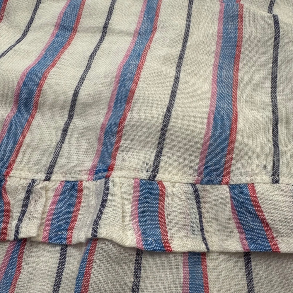 Rails‎ Dress Medium Linen Blend Ruffle Tiered Mini Sleeveless Summer 4th of July - Picture 8 of 9